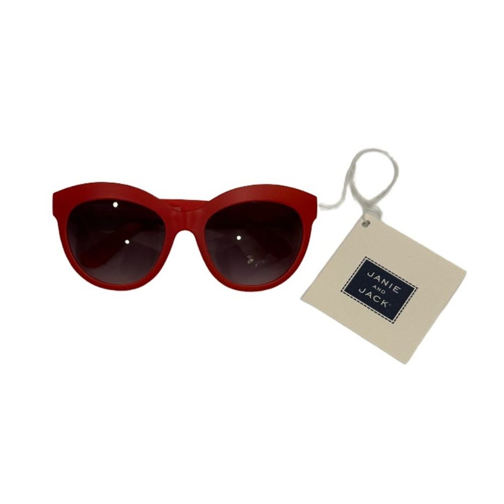 Janie and Jack Red Cat Eye Sunglasses Size 0-2Y - Picture 2 of 3